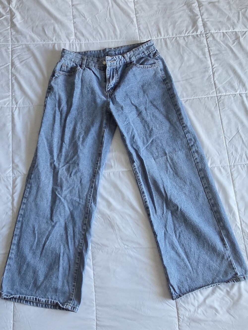 SHEIN Light Blue Wide-Leg Women's Jeans